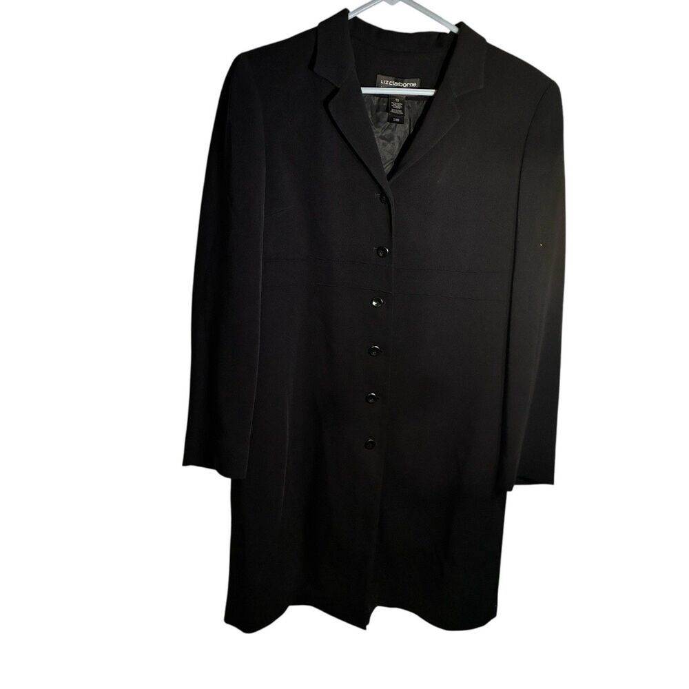 Liz Claiborne Collection Women’s long Dress Jacket . Size 10. Button Up Front.